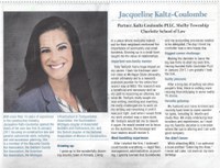 Jacqueline Kaltz-Coulombe nominated for Prestigious Honor Jacqueline Kaltz-Coulombe nominated for Prestigious Honor