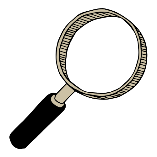 MAGNIFYING GLASS WITH BLACK HANDLE